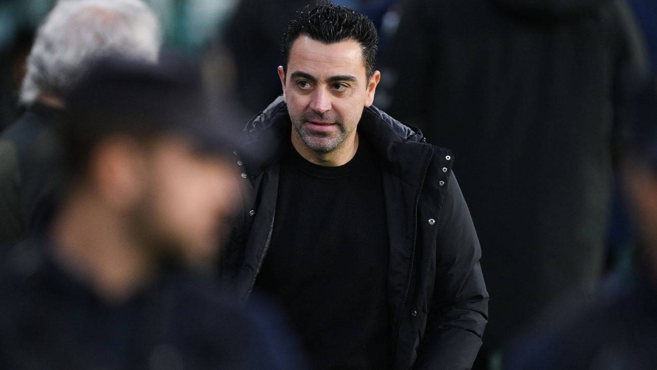 Xavi Hernández en el duelo entre el Real Betis y el FC Barcelona en LaLiga