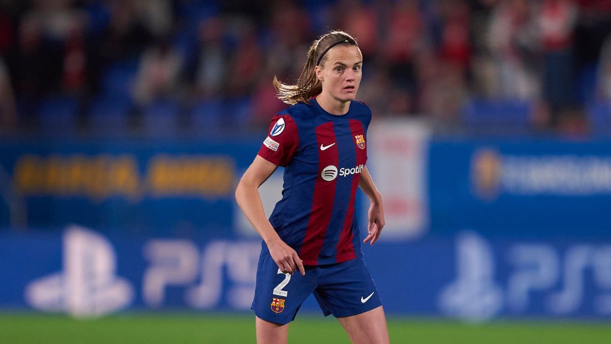 Irene Paredes en un partido con el FC Barcelona