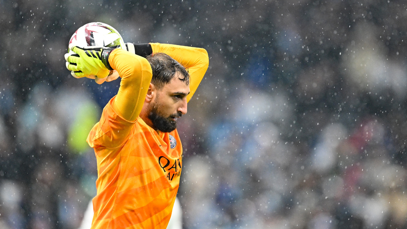 Gianluigi Donnarumma en el duelo entre el Paris Saint Germain y el Olympique de Marsella en la Ligue 1
