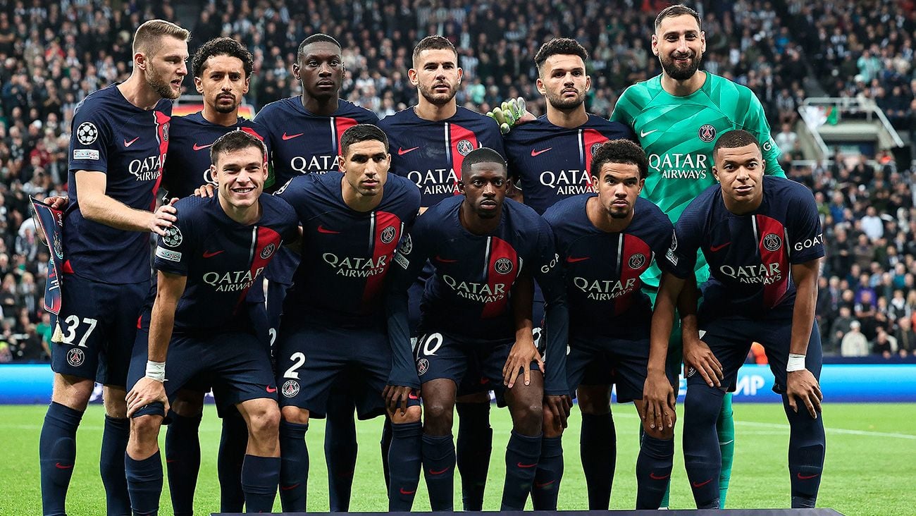 El XI del PSG antes de un partido de Champions