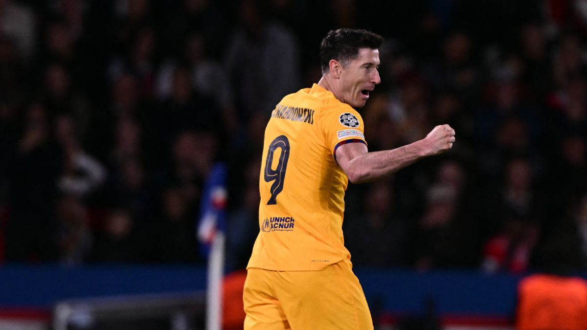 Lewandowski en el PSG vs Barça