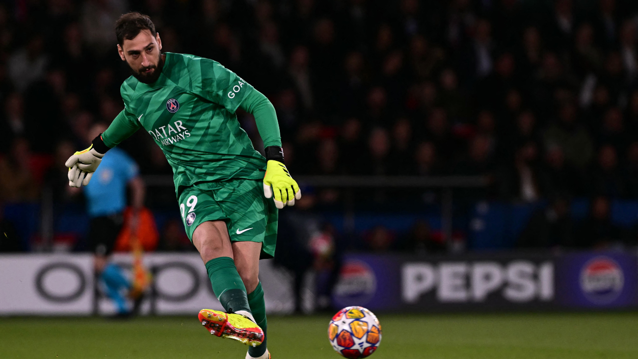 Gianluigi Donnarumma en el duelo entre el PSG y el FC Barcelona en la UEFA Champions League