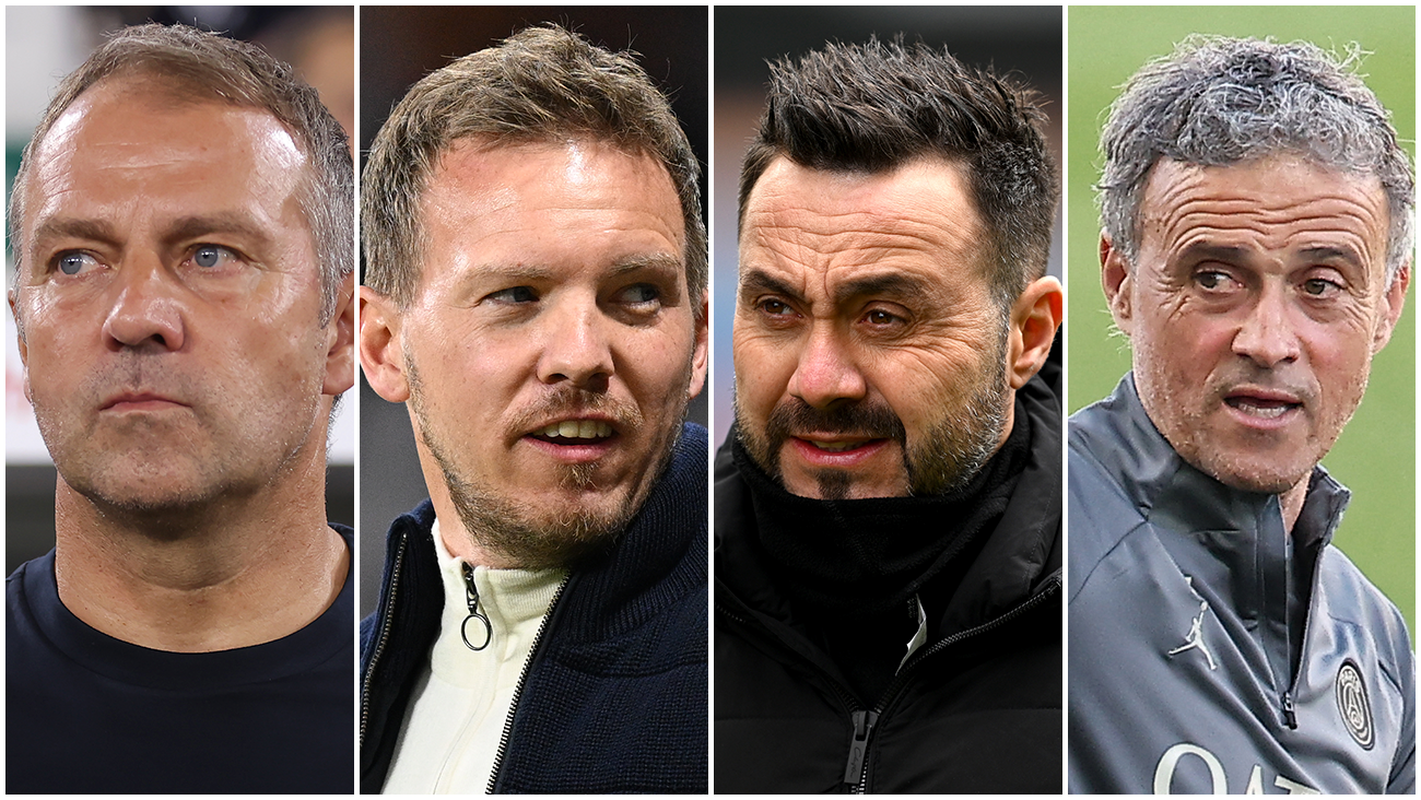 Hansi Flick, Julian Nagelsmann, Roberto de Zerbi y Luis Enrique