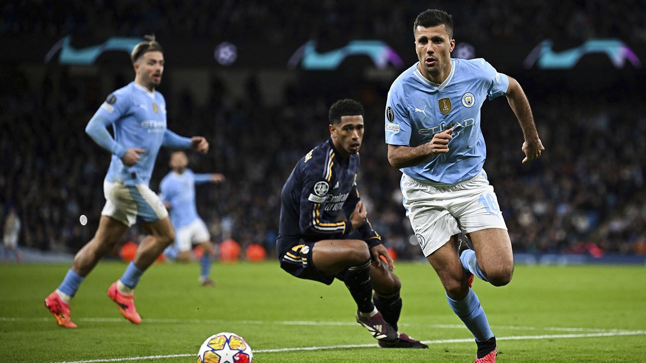 Rodri Hernández durante el City-Madrid (1-1)
