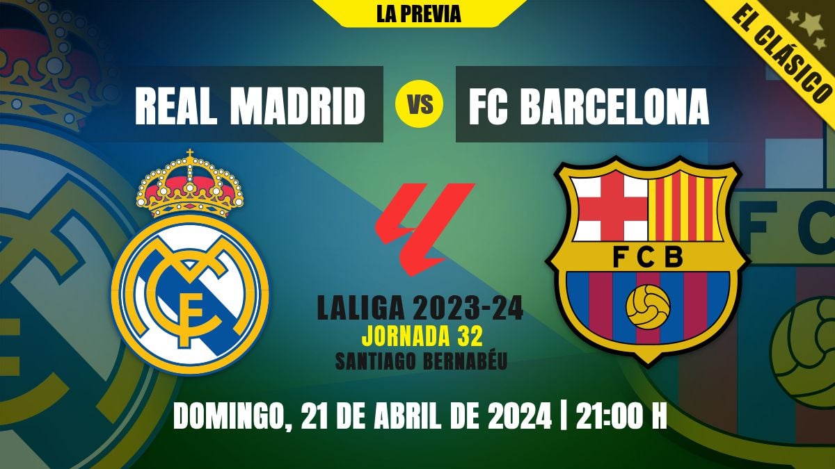Previa del Real Madrid vs FC Barcelona del Clásico de LaLiga