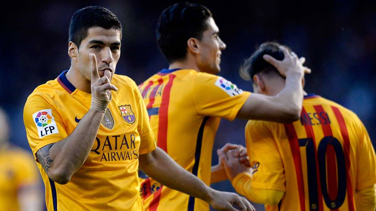 Luis Suárez signed four goals in front of the Sportive of the Coruña