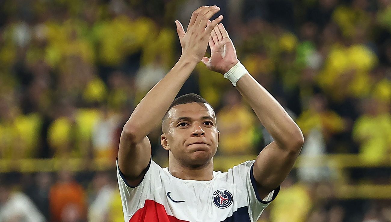 Kylian Mbappé tras un partido con el PSG