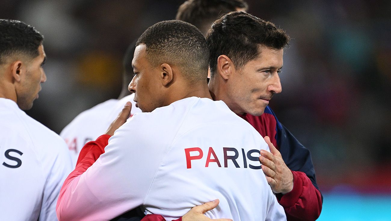 Lewandowski Mbappé partido