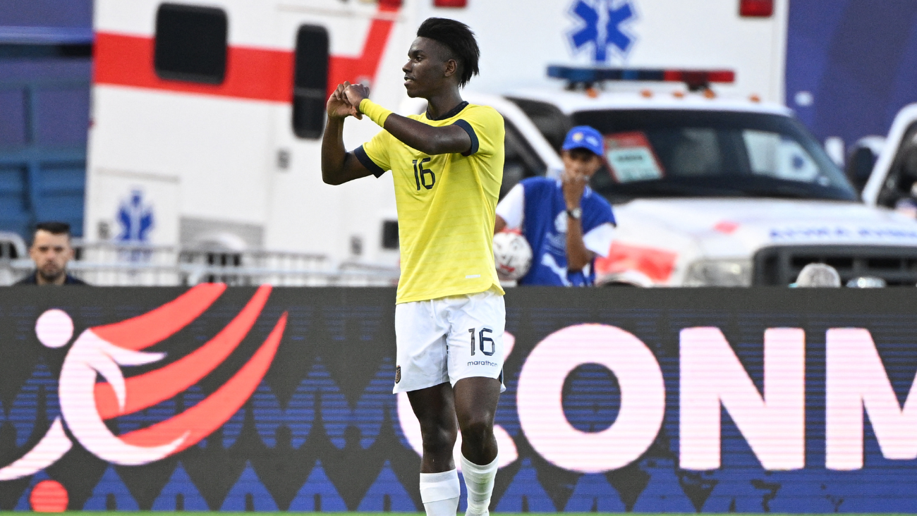 Allen Obando con Ecuador en el Preolímpico Sub 23 2024 en Venezuela
