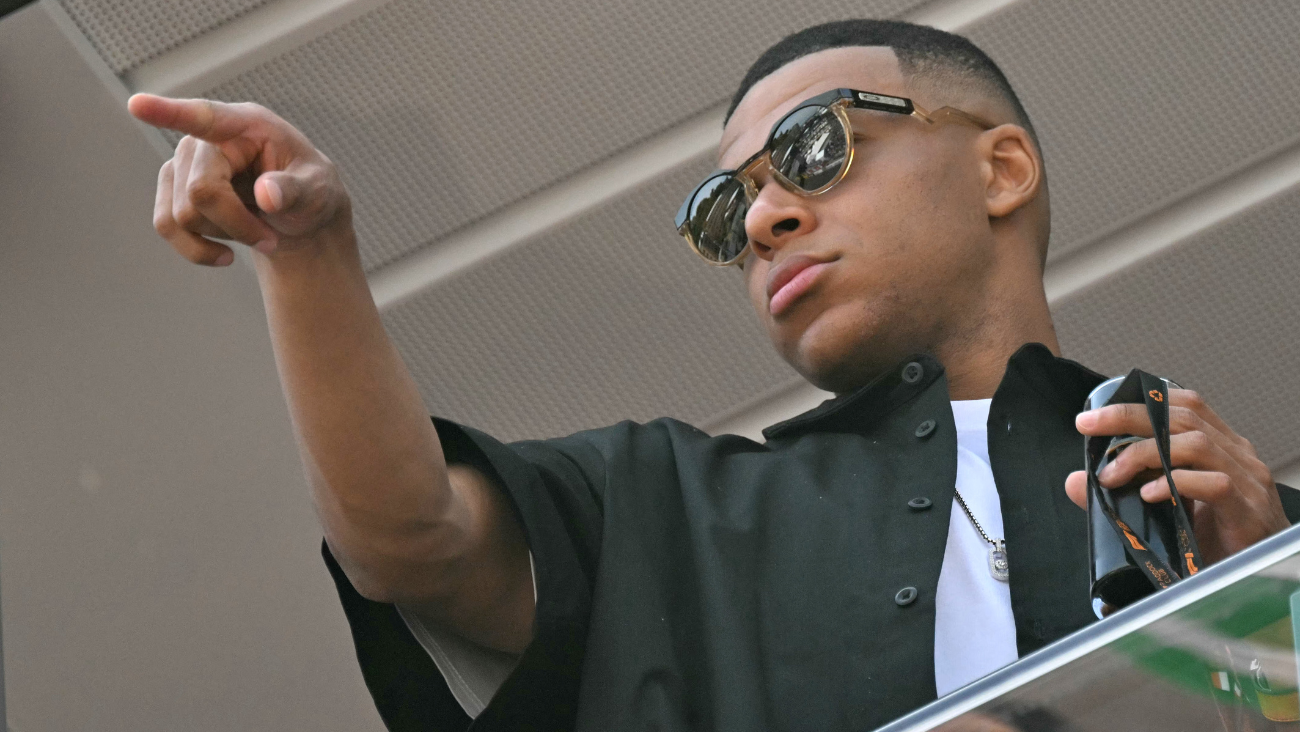 Kylian Mbappé presenciando el GP de Mónaco en la F1