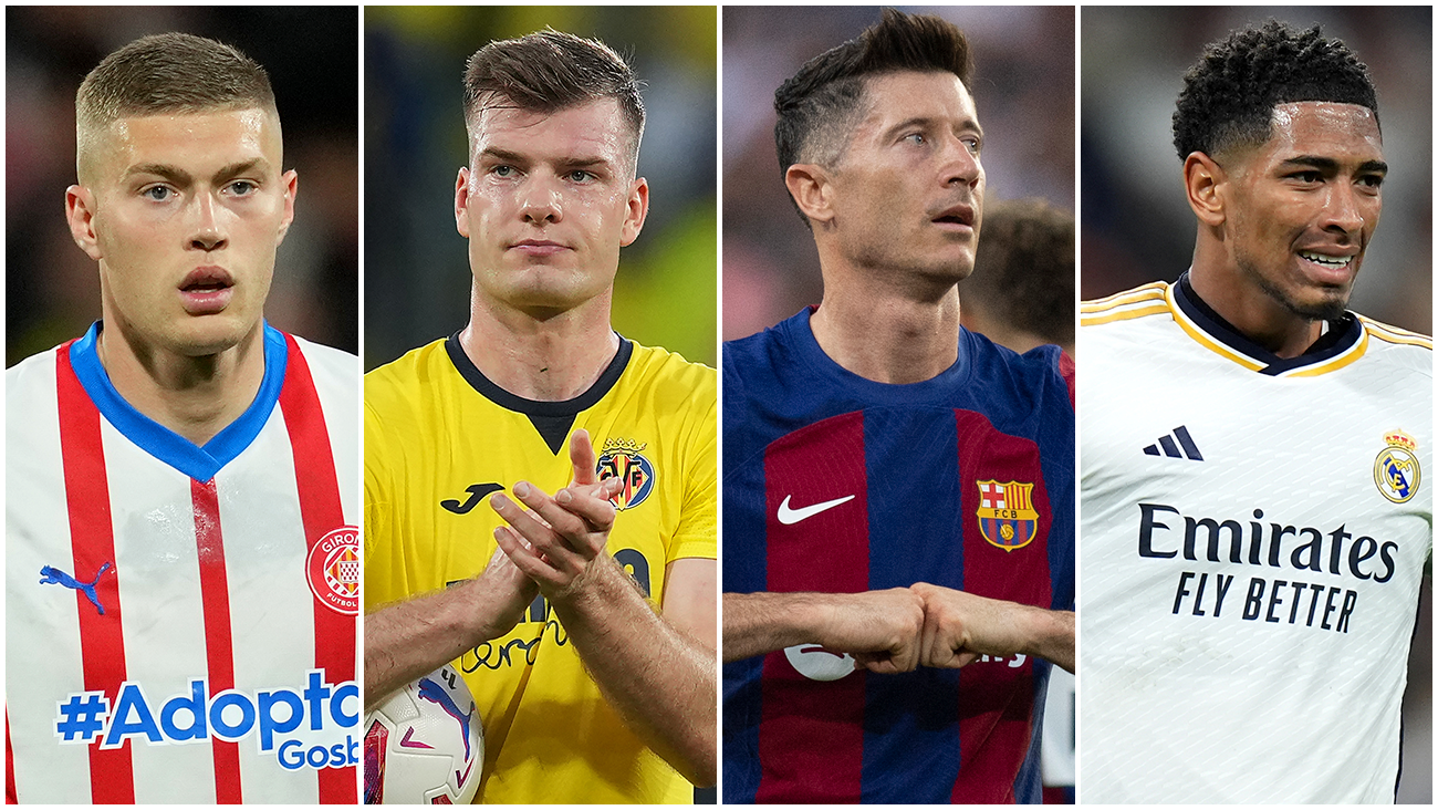 Artem Dovbyk, Alexander Sorloth, Robert Lewandowski y Jude Bellingham, el podio del Pichichi de LaLiga EA Sports