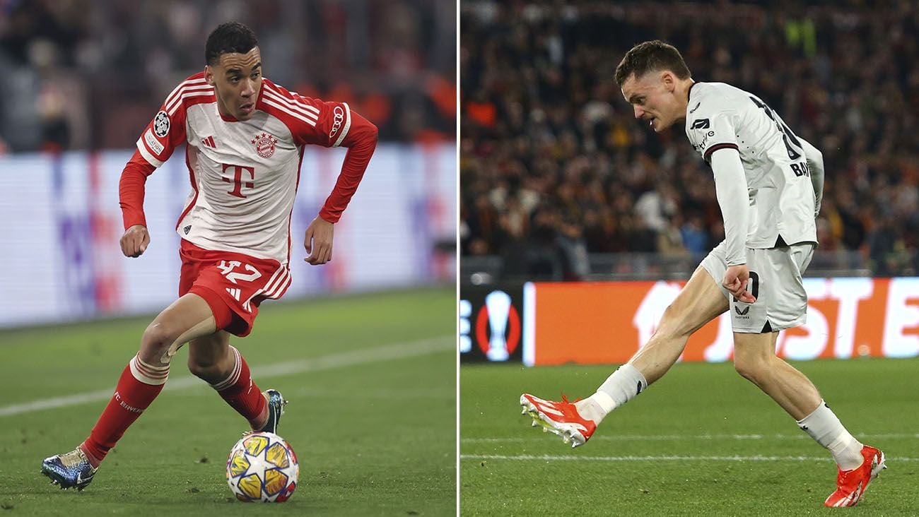 Jamal Musiala y Florian Wirtz durante la 2023/24