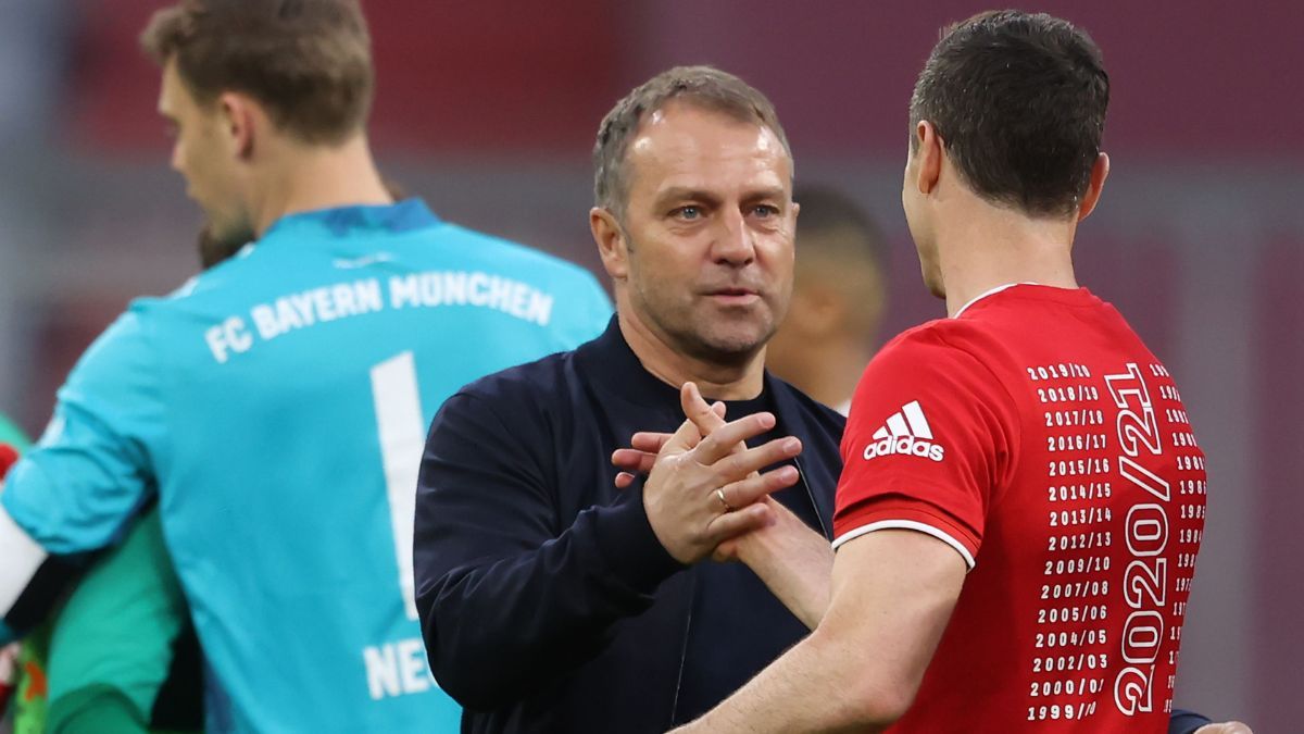 Flick y Lewandowski durante su etapa en el Bayern