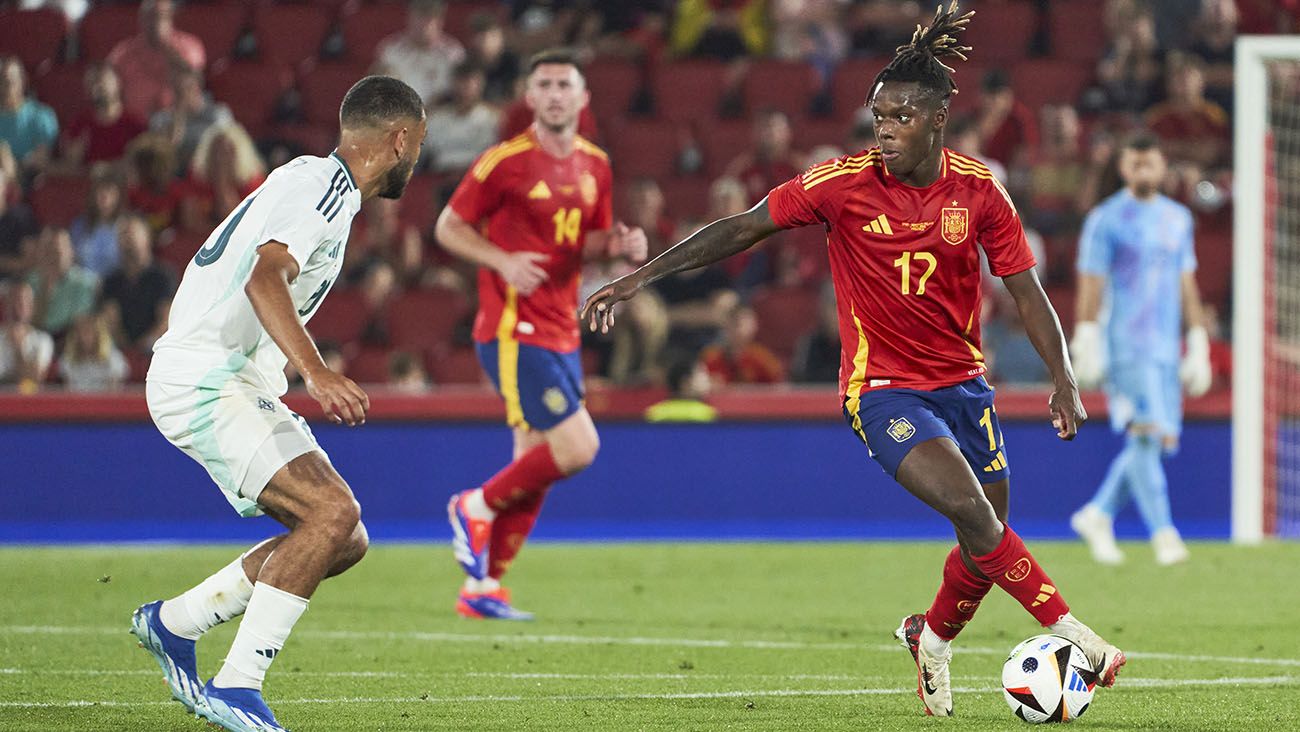 Nico Williams during Spain-Northern Ireland