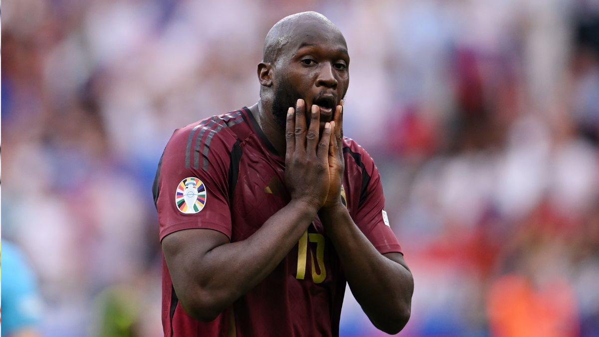 Romelu Lukaku en un partido con Bélgica en la Eurocopa