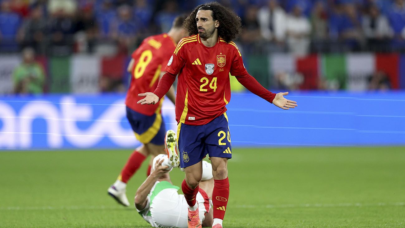Marc Cucurella during Spain-Italy (1-0)