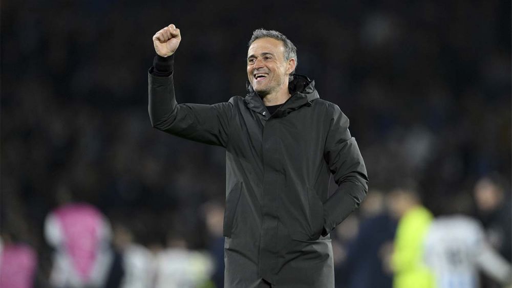 Luis Enrique después de un partido del PSG