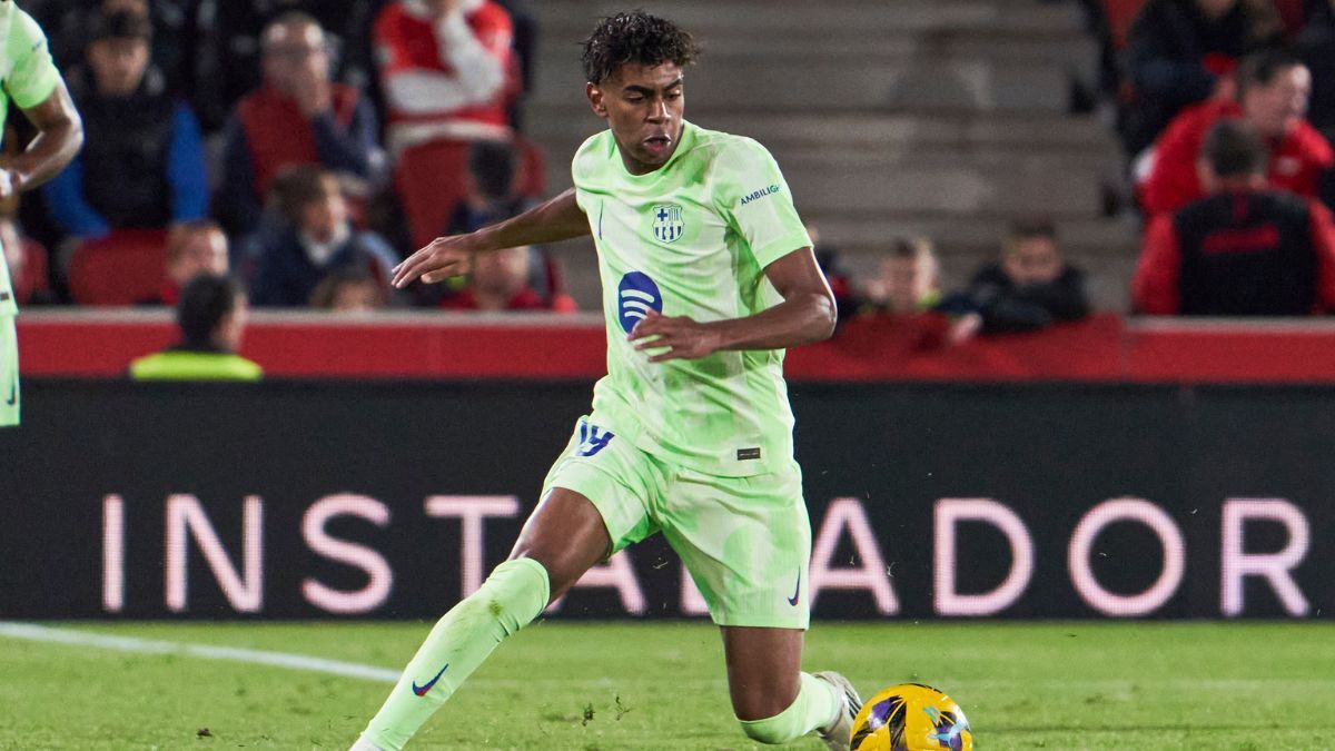 Lamine Yamal en el duelo entre el FC Barcelona y el RCD Mallorca en LaLiga EA Sports 2024 25
