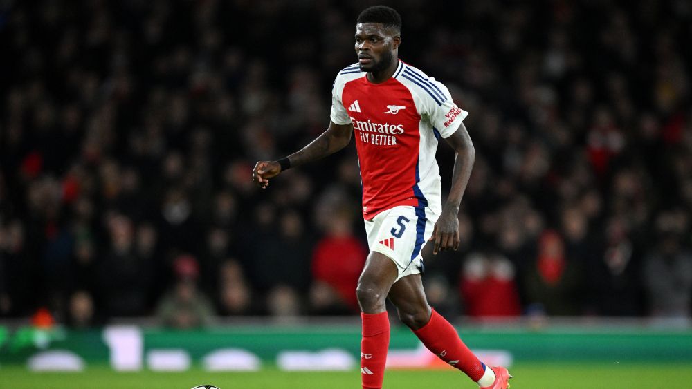 Thomas Partey in a match with Arsenal