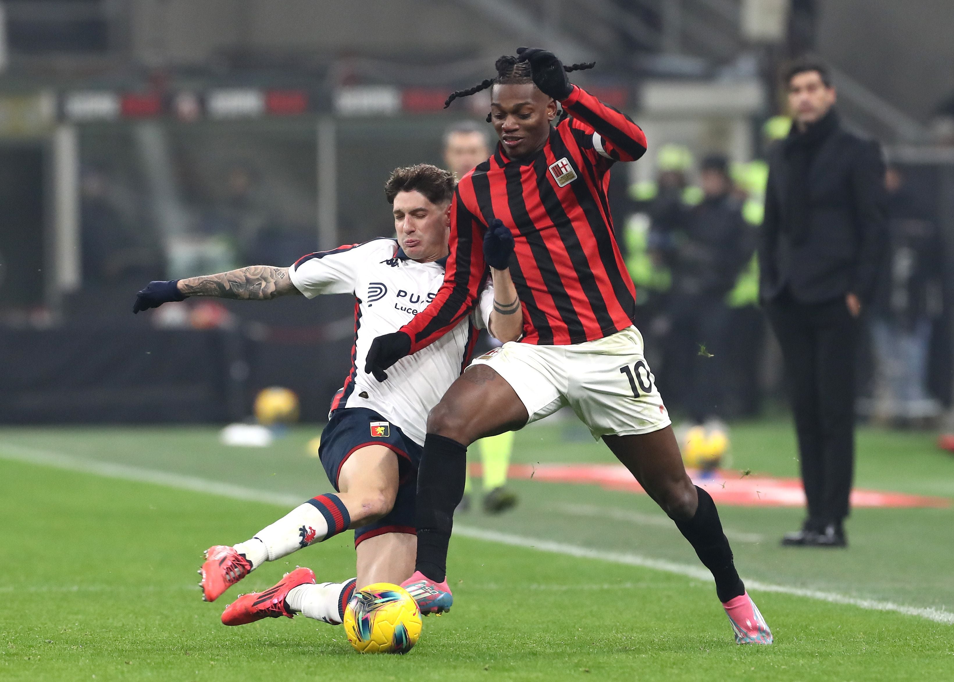 Rafael Leao during a Milan-Genoa match