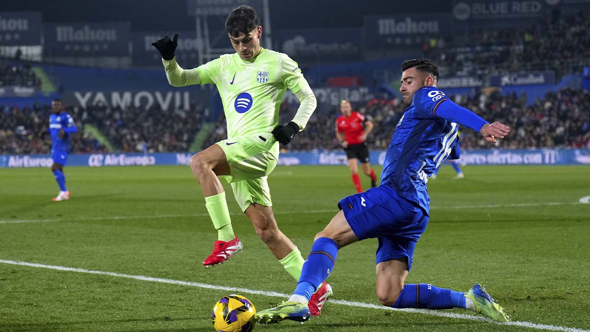 Pedri, durante el Getafe-Barça