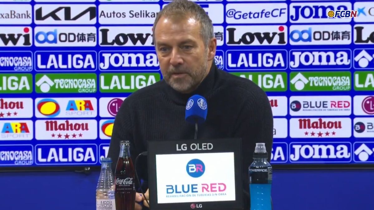 Hansi Flick, decepcionado tras el empate en Getafe: "Nunca había vivido algo así..."