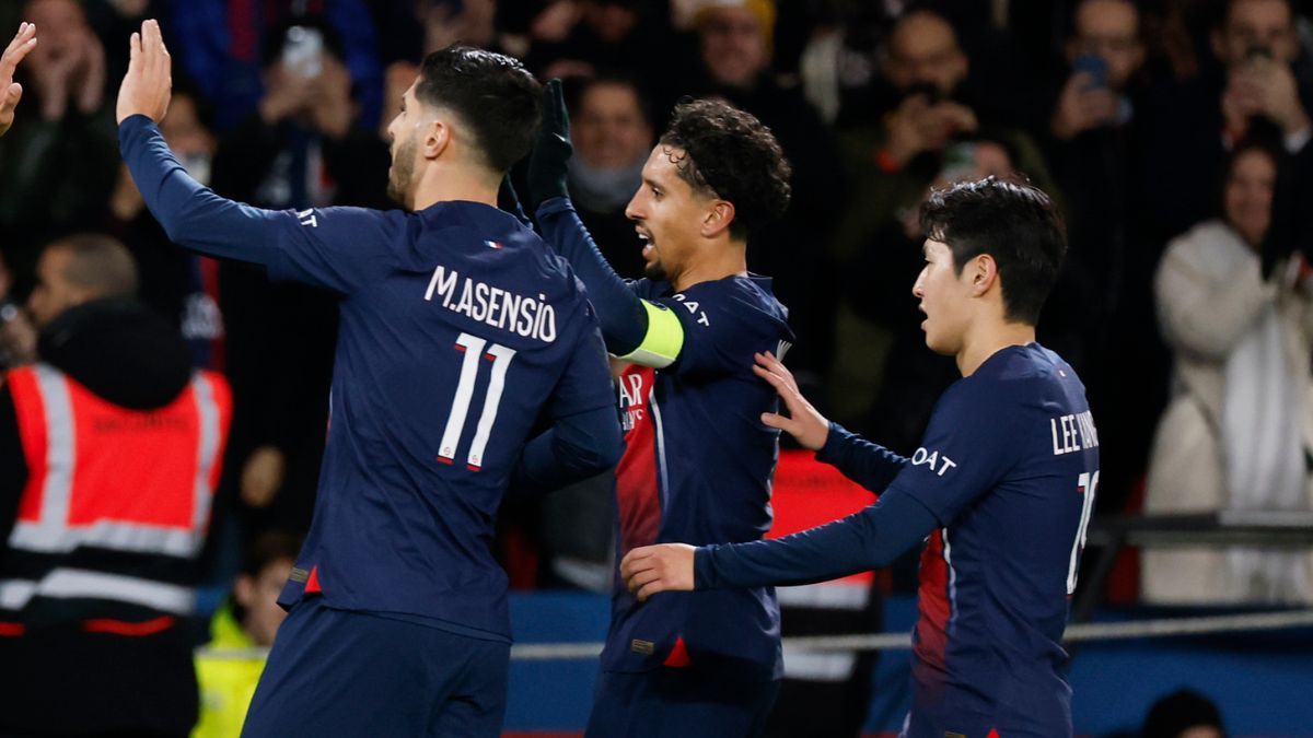 Marco Asensio en el duelo entre el PSG y el Metz en la Ligue 1