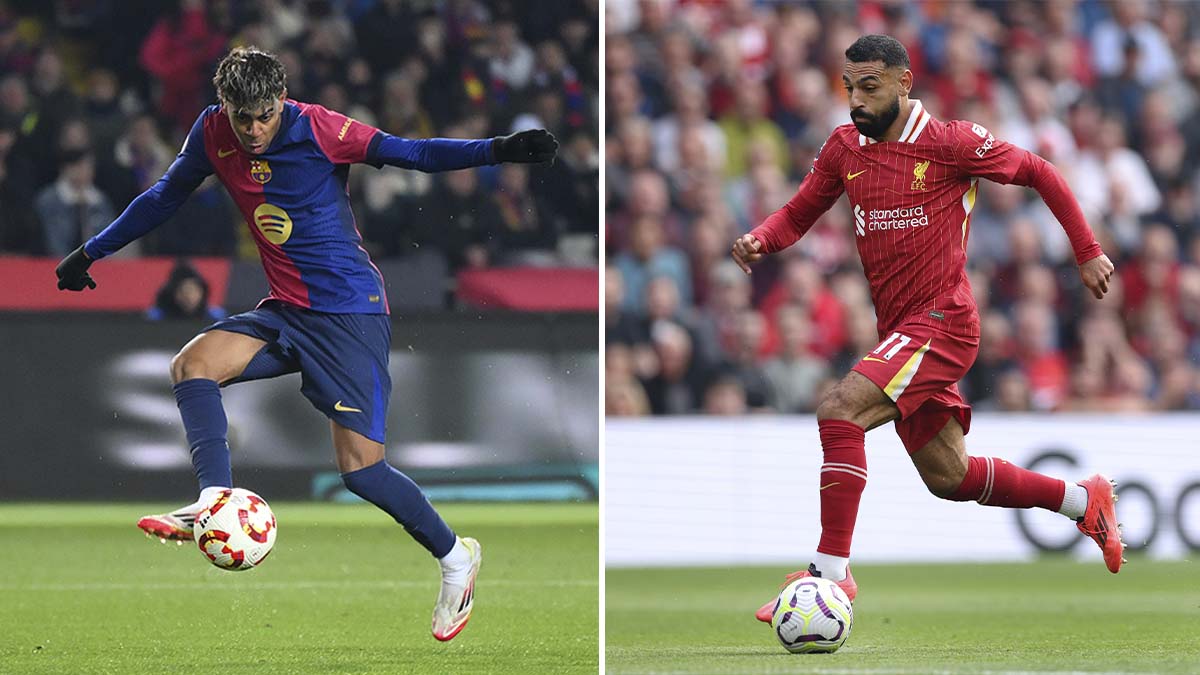 Lamine Yamal y Mohamed Salah en la 2024-25