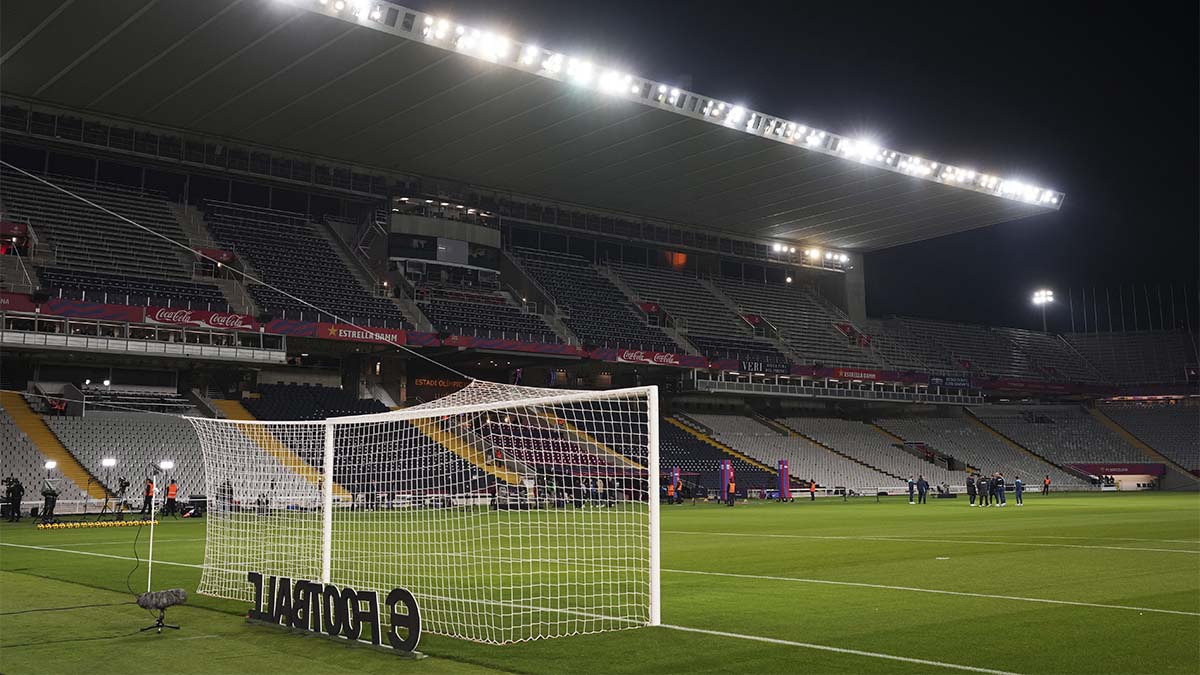El Estadi Olímpic Lluís Companys, antes de un partido del Barça