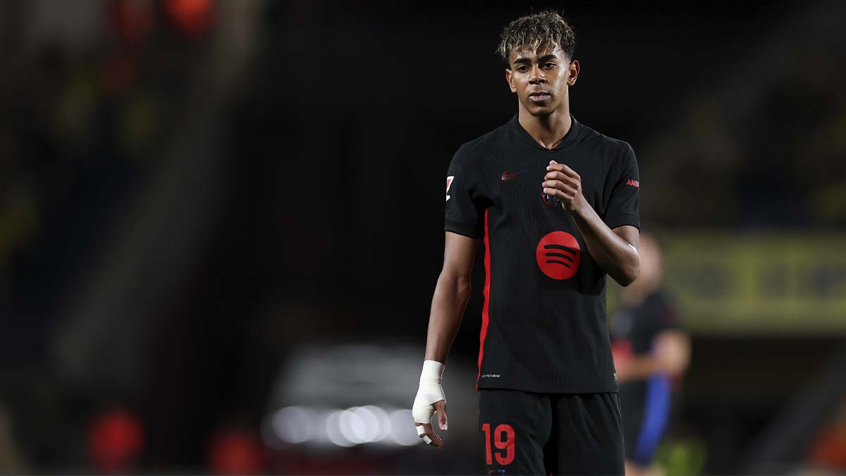 Lamine Yamal, en un partido con el Barça