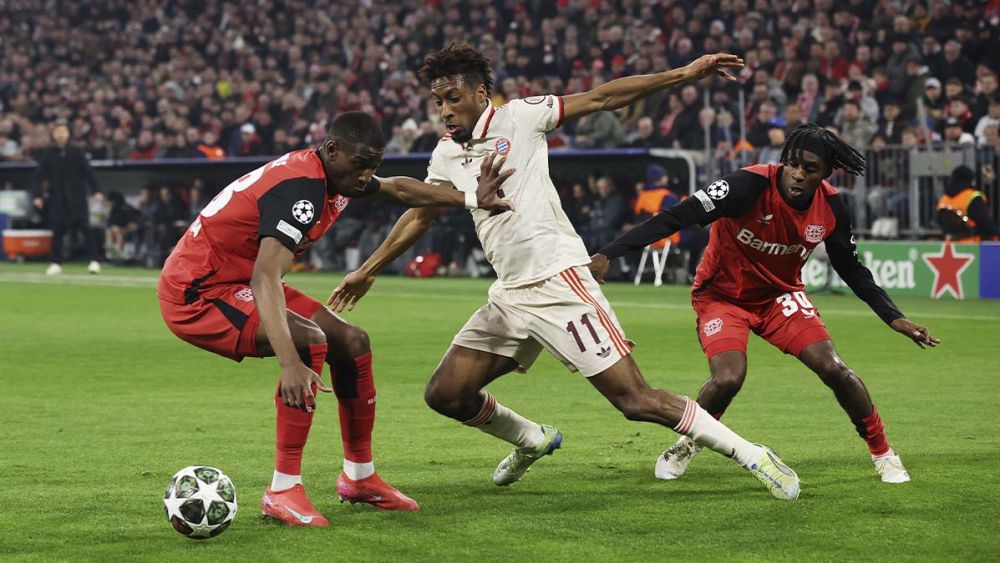 Kingsley Coman, durante el Bayern-Leverkusen (3-0)