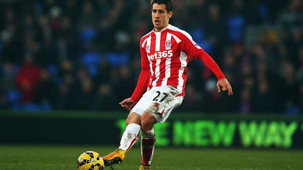 The Catalan forward fell with his stoke city in front of the liverpool by zero goals to one