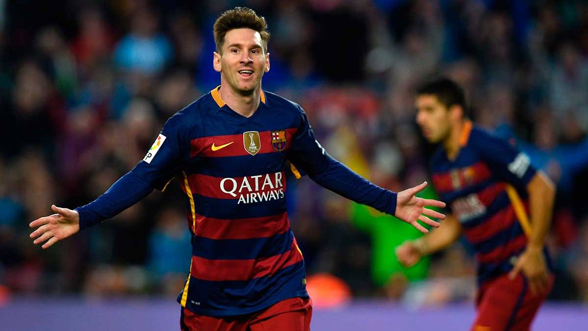 Leo Messi anotó otro tanto frente al Sporting de Gijón