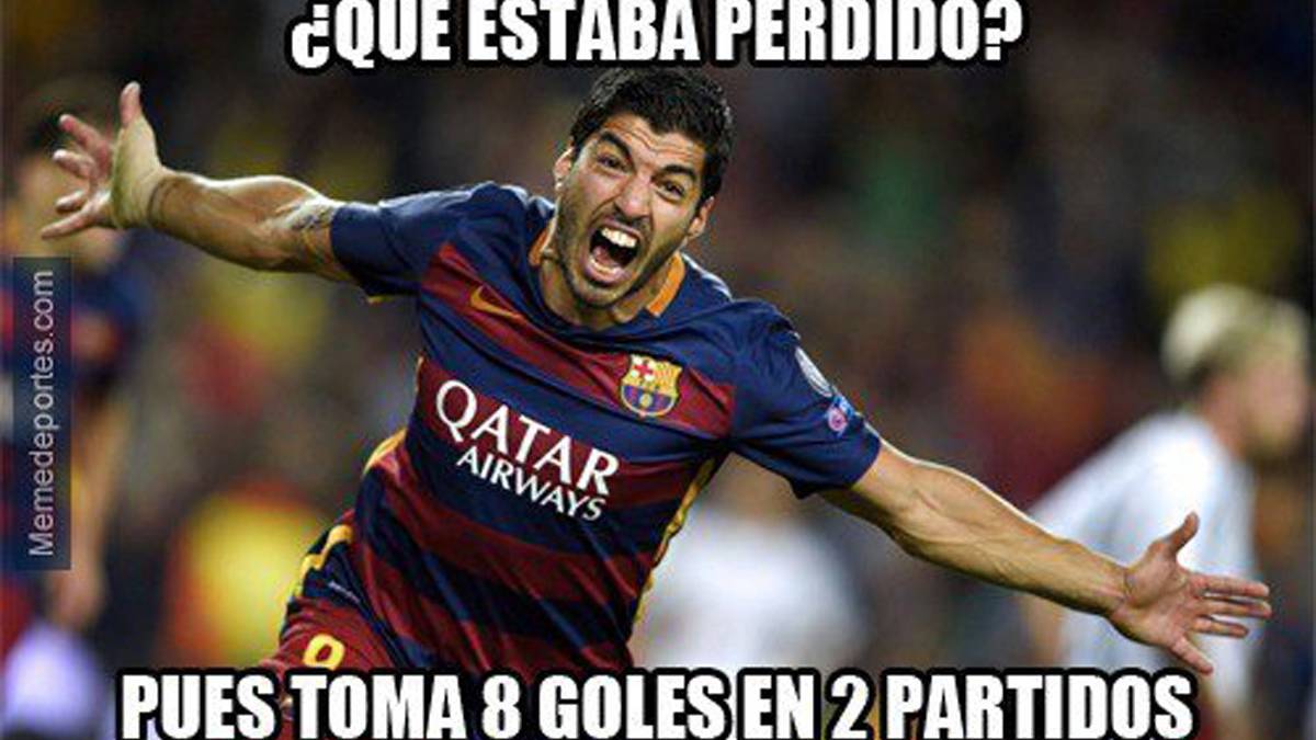 Meme Of Luis Suárez, the big protagonist of the party