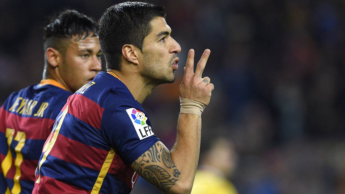 Luis Suárez annotated four goals against the Sporting in the Camp Nou