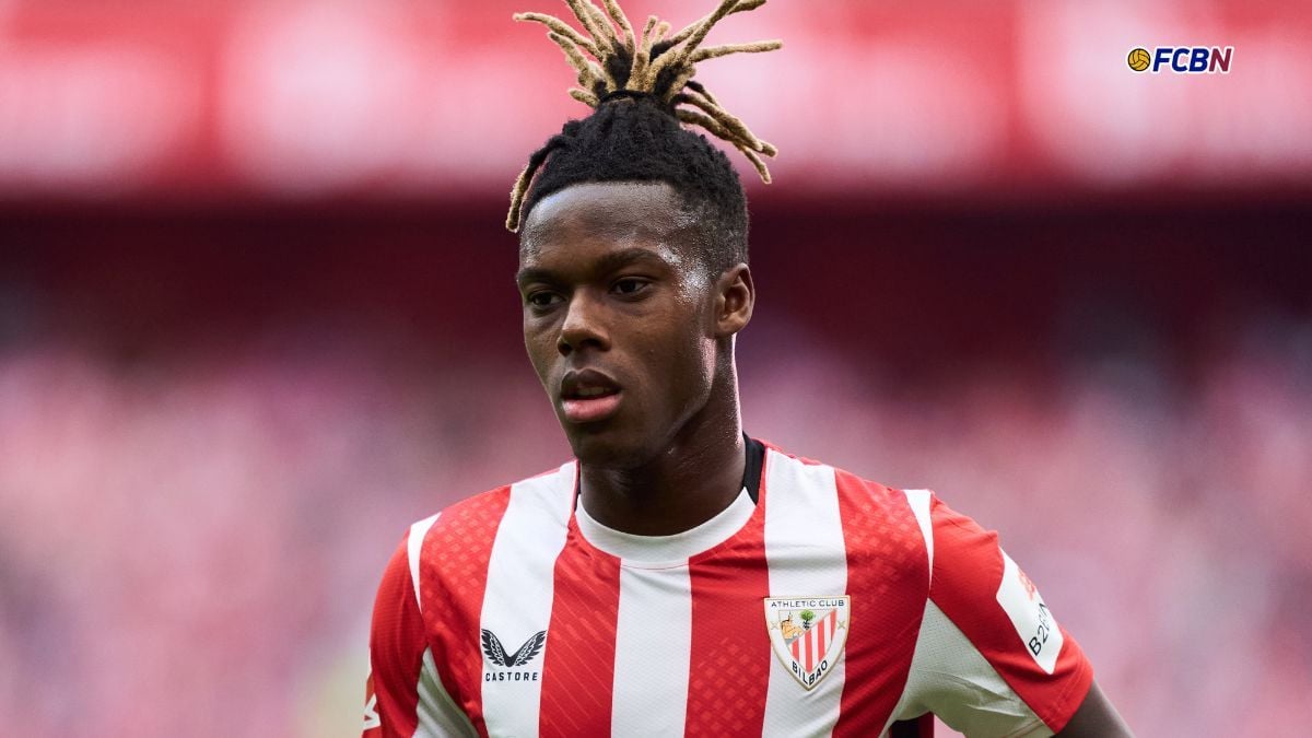 Nico Williams en el duelo entre el Athletic Club y el Real Valladolid en LaLiga EA Sports