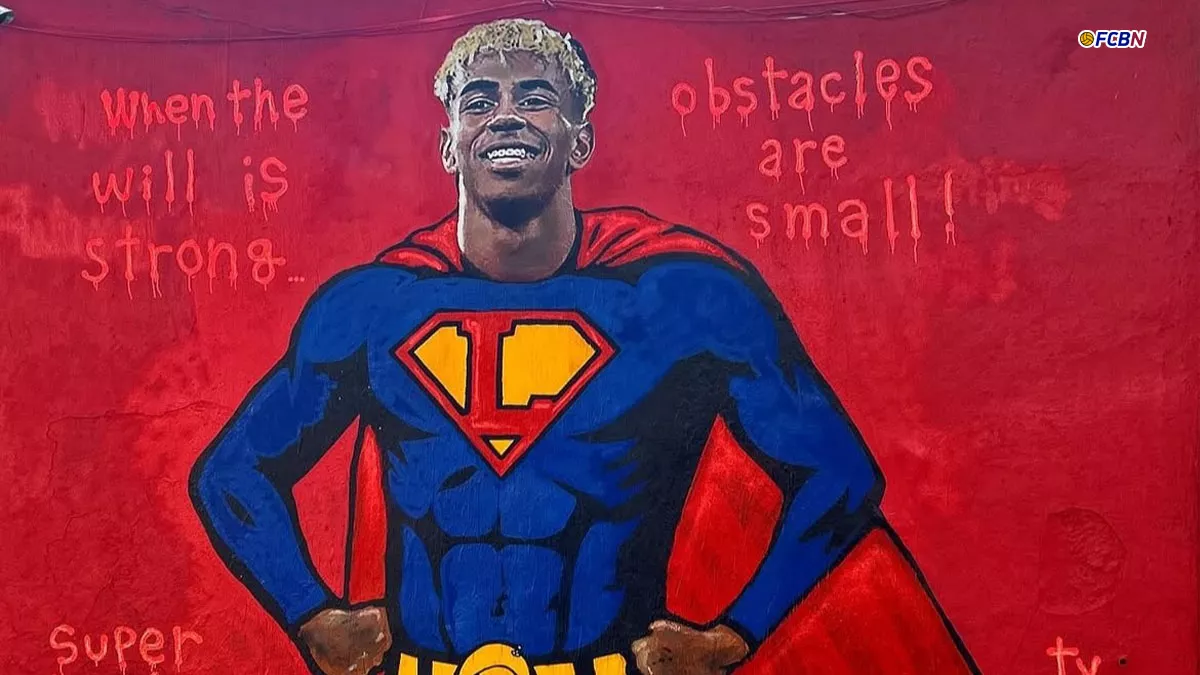 ¡Lamine Yamal se convierte en Superman! Descubre su nuevo mural en Barcelona ¡Lamine Yamal se convierte en Superman! Descubre su nuevo mural en Barcelona