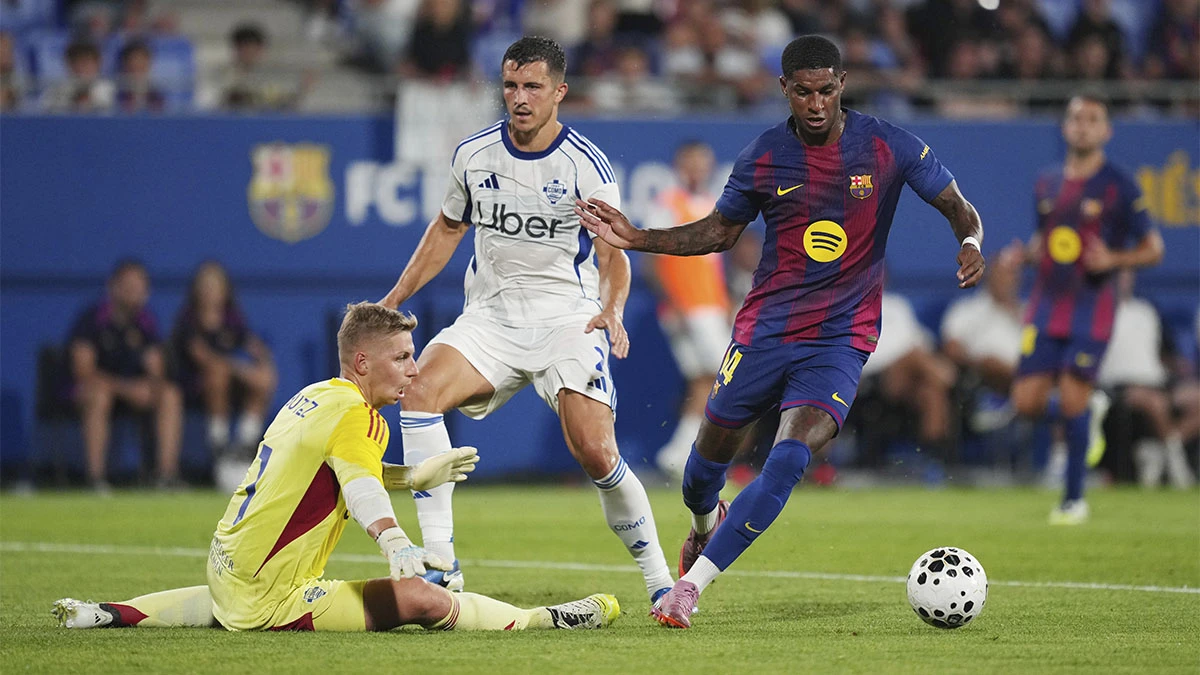 Marcus Rashford: asistencia y fallo surrealista en el Gamper