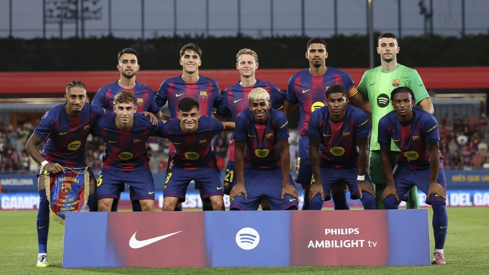 The FC Barcelona XI in the 2025 Joan Gamper Trophy