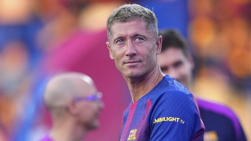 Robert Lewandowski, durante el Gamper 2025