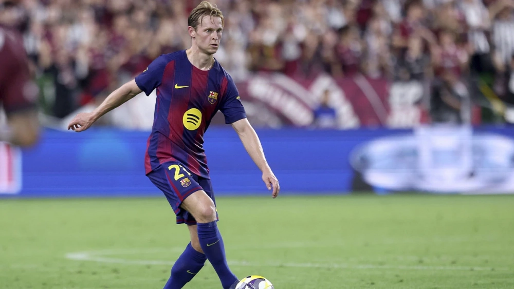 Frenkie de Jong durante el amistoso contra el Vissel Kobe