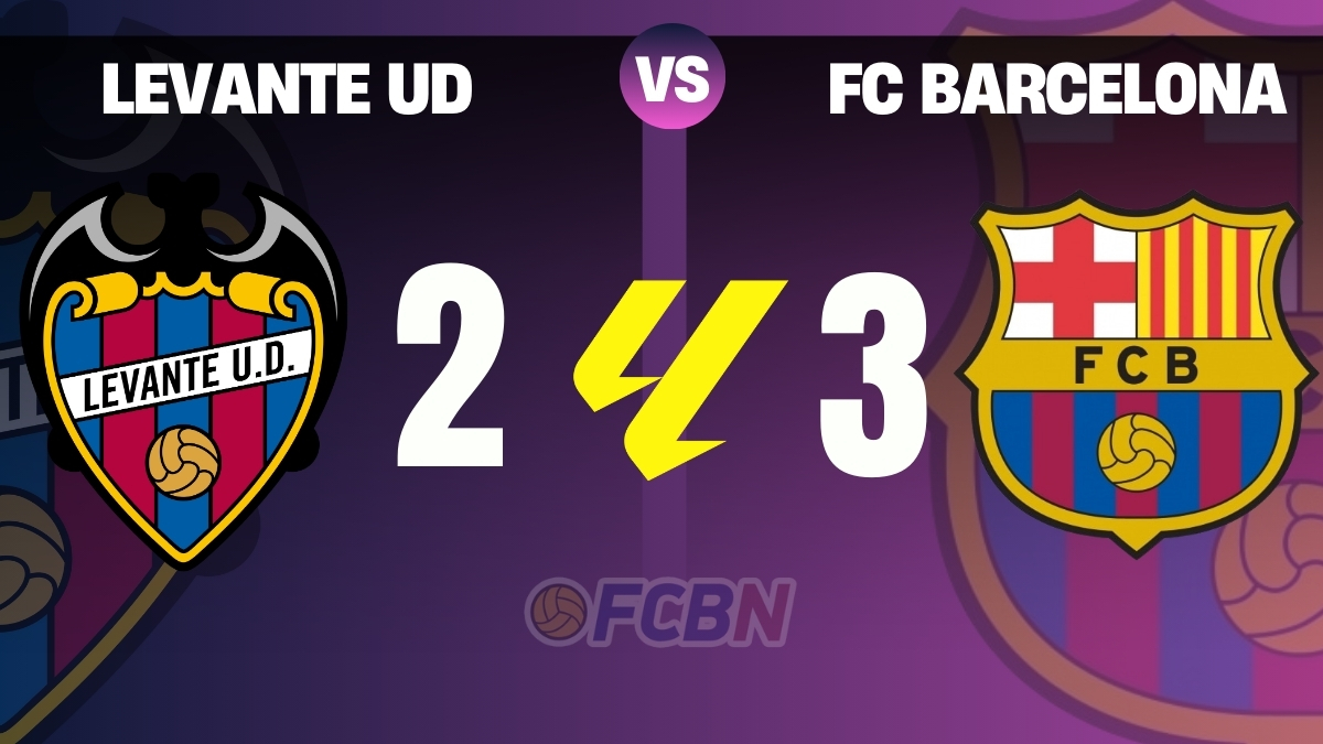 Levante 2-3 FC Barcelona: Remontada épica ¡CONTRA TODO Y CONTRA TODOS!