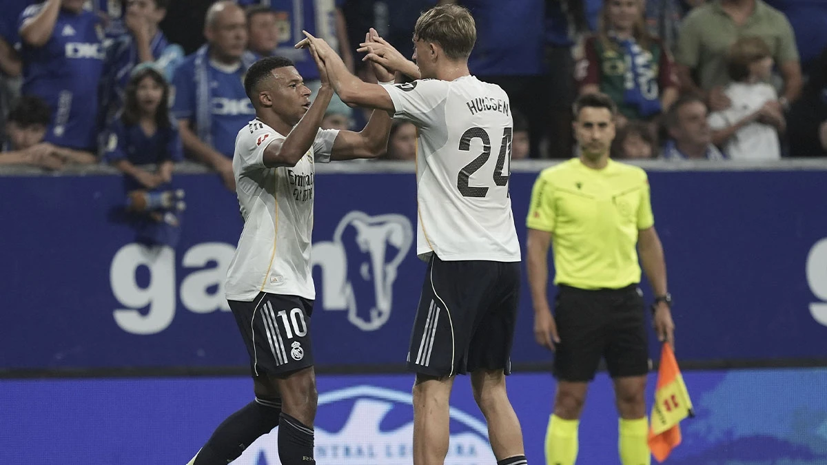 Real Oviedo 0-3 Real Madrid: Mbappé y Vinicius lideran la segunda victoria 'merengue'