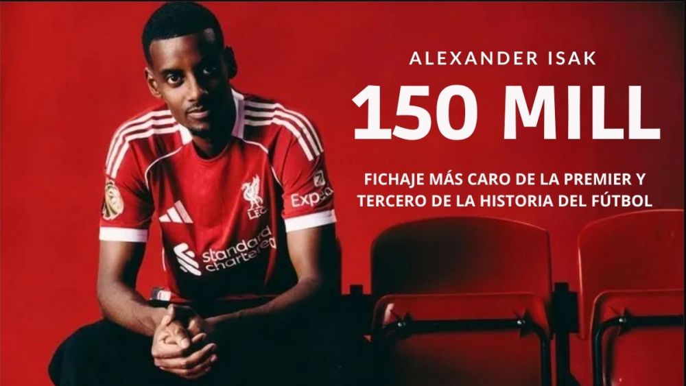 Liverpool rompe el mercado: ficha a Isak por 150M y firma récord histórico Liverpool rompe el mercado: ficha a Isak por 150M y firma récord histórico