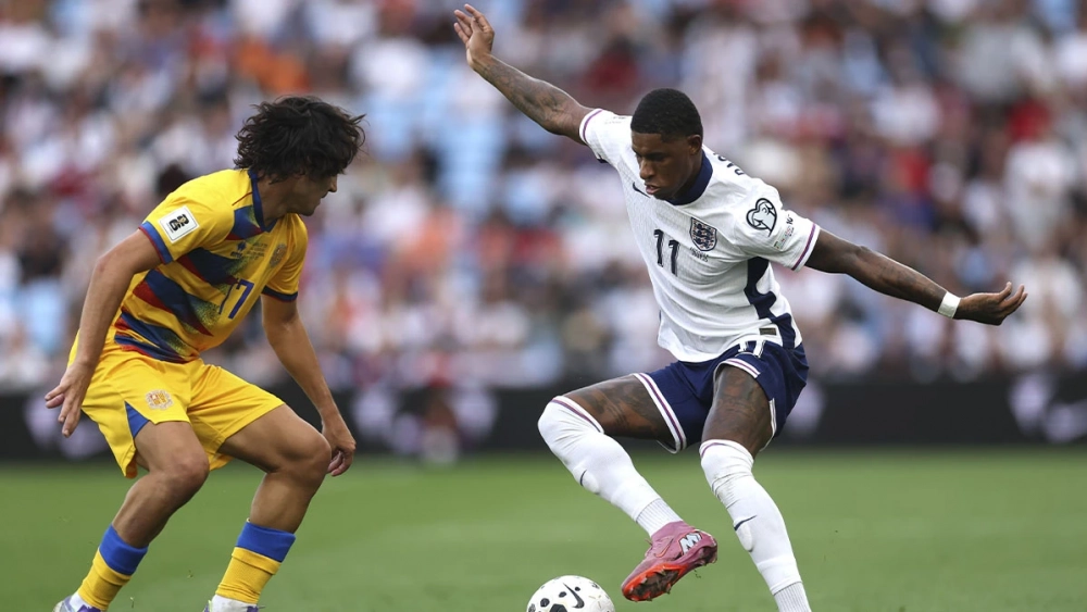 Marcus Rashford durante el Inglaterra-Andorra (2-0)