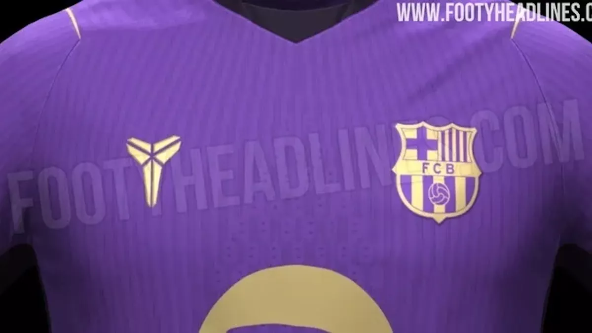 Proyección publicada en Footy Headlines de la segunda camiseta del Barça 26 27