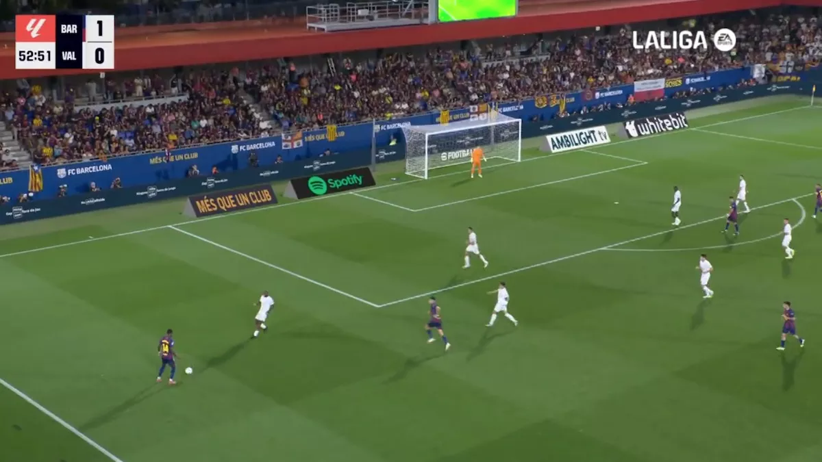 Asistencia espectacular de Rashford a Raphinha en el 2 0 del Barcelona al Valencia