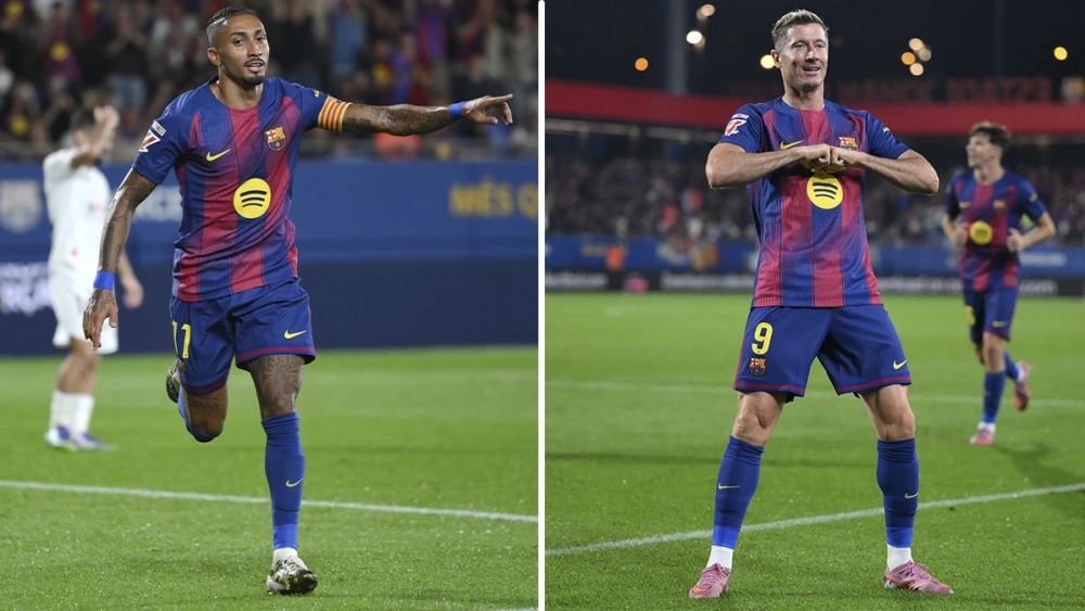 Los récords en Champions al alcance de Raphinha y Lewandowski con el Barça Los récords en Champions al alcance de Raphinha y Lewandowski con el Barça