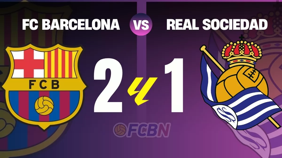 FC Barcelona 2-1 Real Sociedad: Lamine, remontada ¡y líderes de LaLiga!