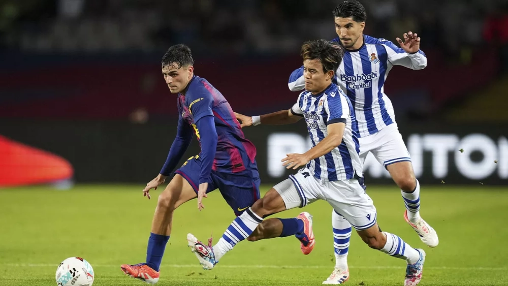 Pedri González durante el Barça-Real Sociedad (2-1)